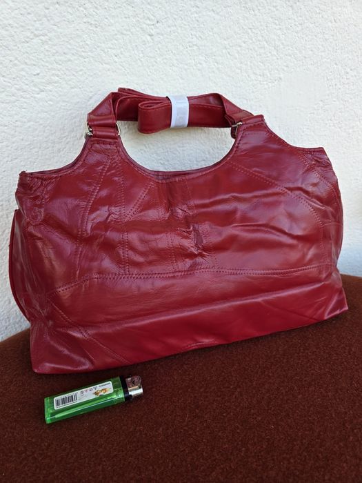 Женская сумка из натуральной кожи Stefano красная