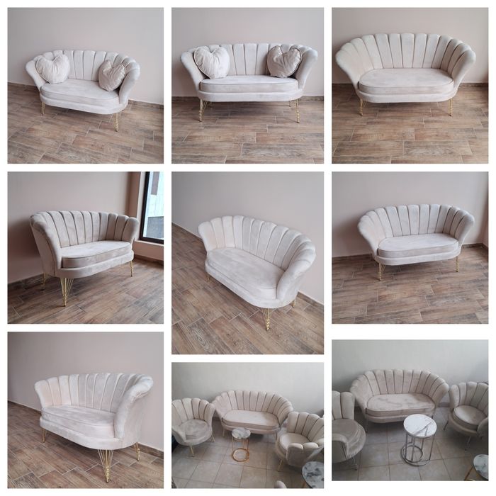 Промоционален посетителски  комплект дивани тип „мида“