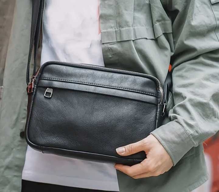 Мъжка чанта. Естествена кожа.