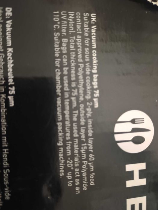 Вакуум пликове за готвене Hendi 100×200 мм – гладки