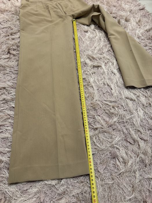 Pantaloni bej camel drepti eleganti cu talie inalta Zara marimea M