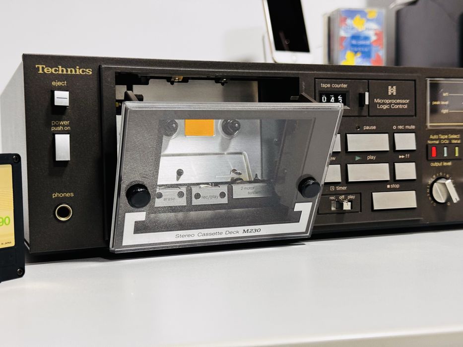 Deck de colecție TECHNICS M230,microprocessor,sunet calitativ,JAPAN !