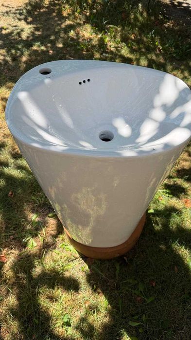 Lavoar freestanding / stativ DALET Ovale, ceramică albă