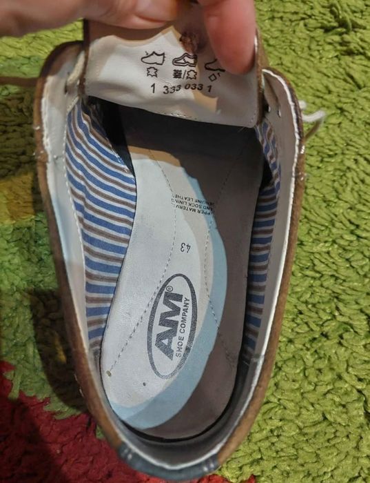 Pantofi piele naturală întoarsă, mărime 43