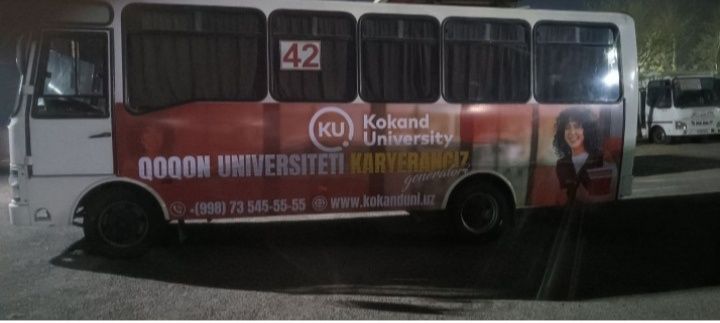 /Farĝona/Фаргона/Tashqi reklama/Ташки реклама /Реклама на автобусах/