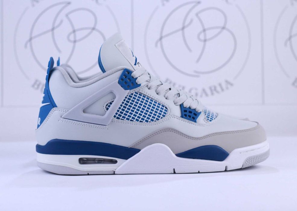 Nike Air Jordan Retro 4 Military Blue Off-White PSG Pure Money Обувки