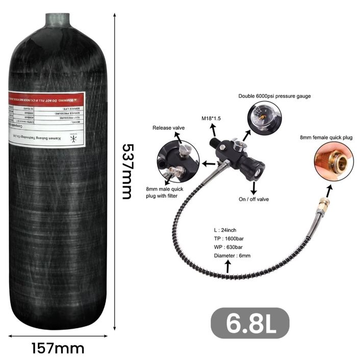 PCP Оборудване: Компресори 12/220V, Помпи, Бутилки, Филтри и Вентили  4500PSI