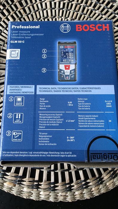 Telemetru laser  GLM 50C Professional,  conectivitate Bluetooth, displ