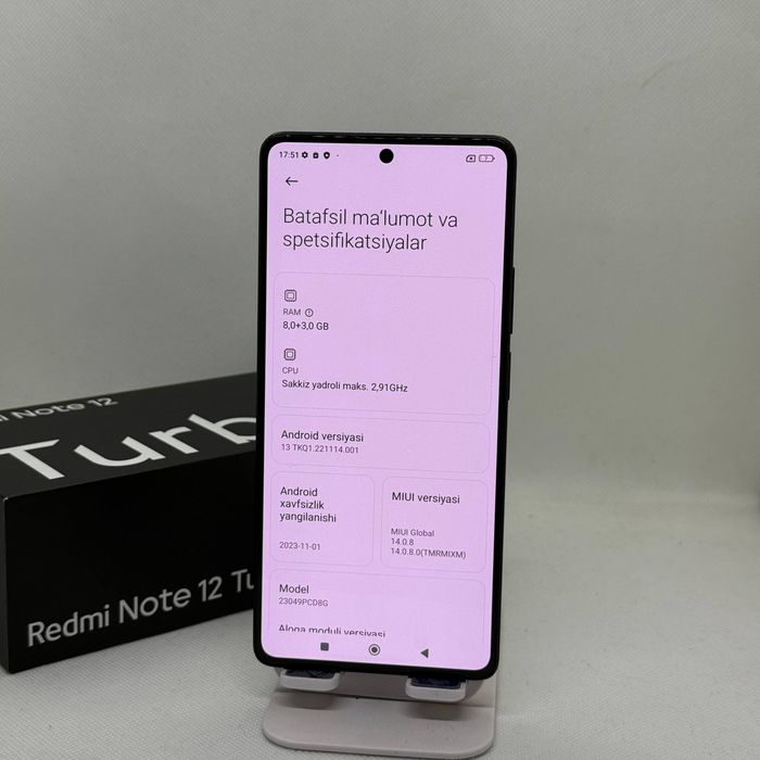 Redmi note 12 turbo sotiladi dastavka bor