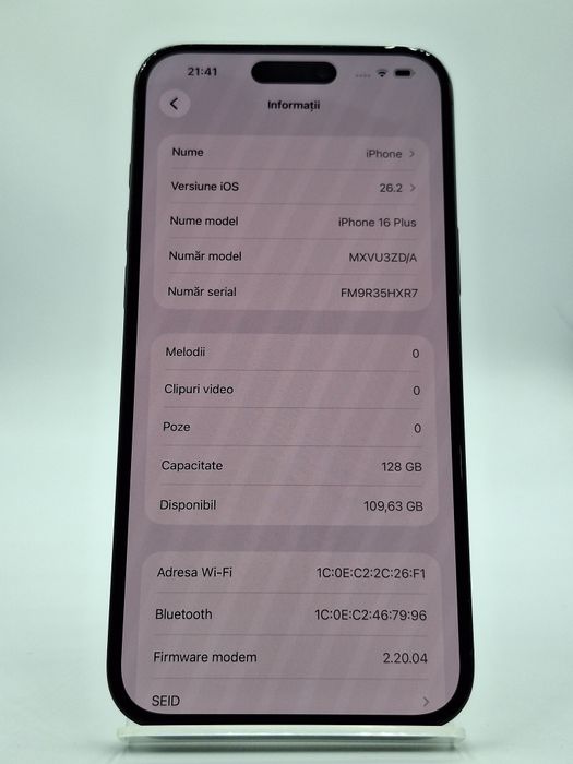 Amanet Lucky Gold VITAN / Iphone 16 Plus 128 Gb 95% baterie Factura/Garantie #54895