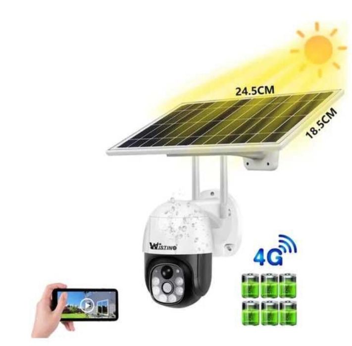 Camera Supraveghere Solara 4G Cartela SIM 3 MP FULL HD Panou Solar