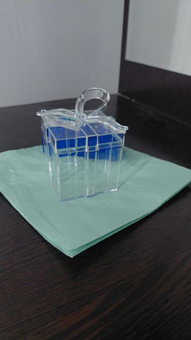 Стеклянные прозрачные коробки наполнитель