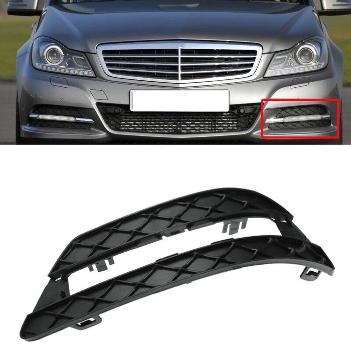 Mercedes W204 C Решетка лява дясна предна броня капак панел в204 ц