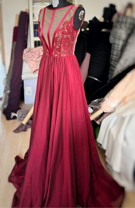 Rochie  Ana Radu de seara, eveniment, eleganta, grena