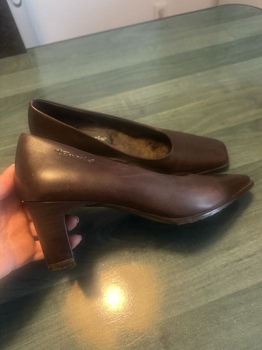 Pantofi piele, imblaniti