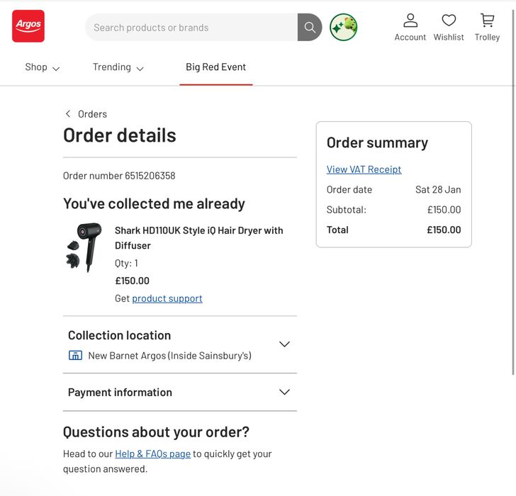 Сешоар Shark HD110UK Style iQ Hair Dryer