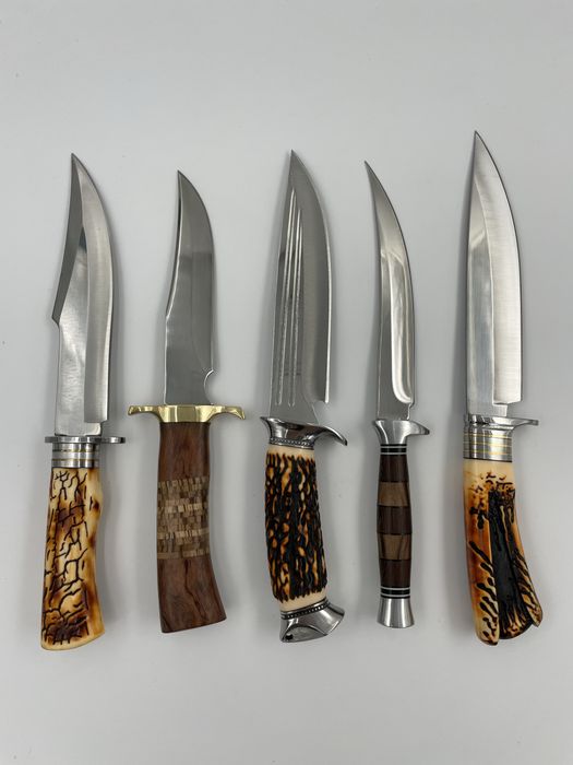 Set 5 cutite pentru vanatoare/camping/pescuit