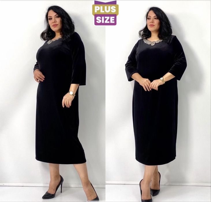 Платье Бархат Бордо Турция Большие Размеры PlusSize