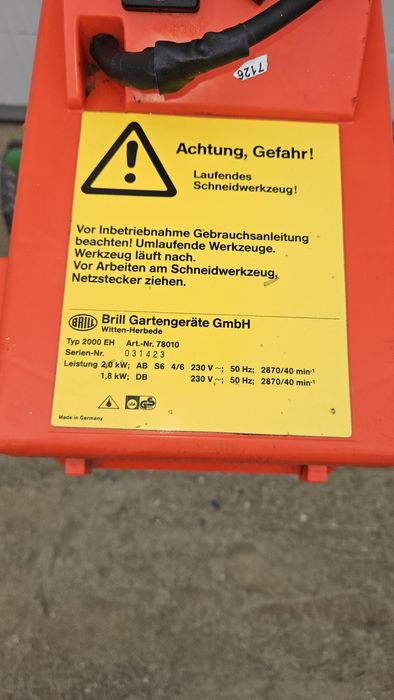 BRILL 2000 EH (chopper for hobby branches)