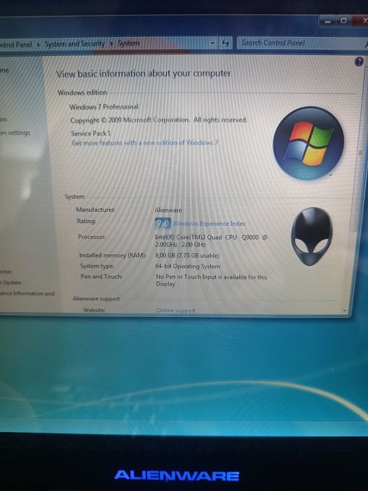 Laptop Alienware M17 x