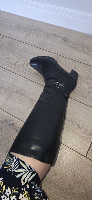 Зимний сапоги кожанный