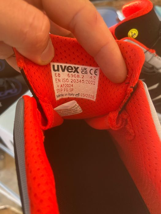Pantofi de protecție, 43, Uvex cu sistem BOA, S1