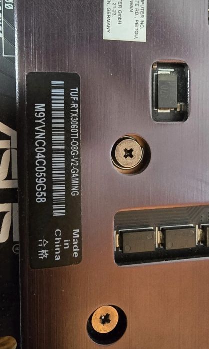 Asus Rtx 3060 ti 8gb