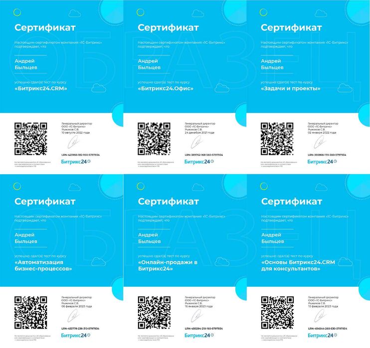 Настройка и администрирование СРМ систем Битрикс24 и AmoCRM