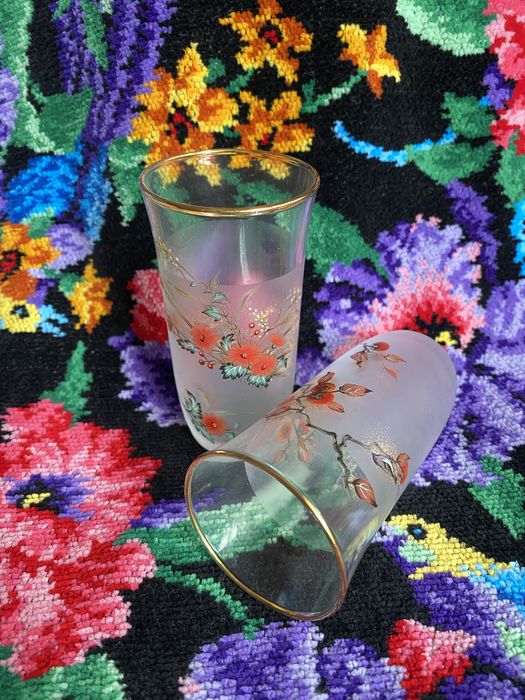 Матовые стаканы с ботаническим принтом