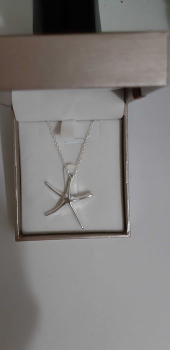 Colier lant cu pandantiv din argint stea de mare nou bijuteria stil