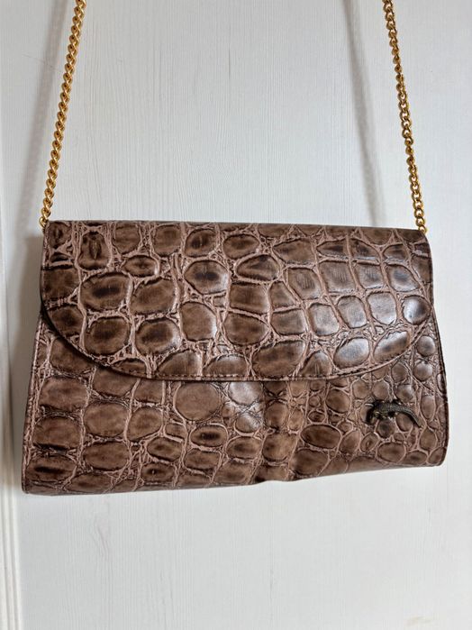Geanta mică din piele naturală de crocodil