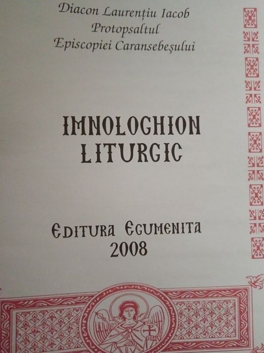 Vând Imnologhion Liturgic pe notație psaltică