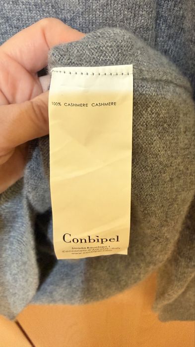 Мъжки пуловер поло 100%кашмир Conbipel. Размер L.