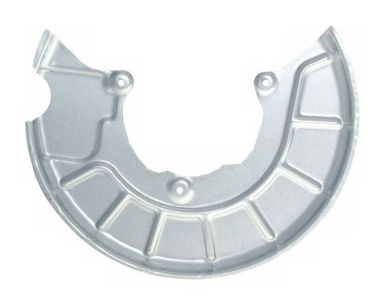 Protectie stropire disc frana Audi A3; Seat Altea; Skoda Octavia 2; VW Golf 5, 6, Jetta, 07.10, Touran, fata, Dreapta, metal, diam. ext. 325mm