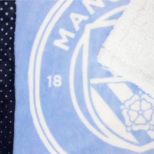 Ново Официално Sherpa Одеяло Manchester City FC 120x150см Поларено меко топло