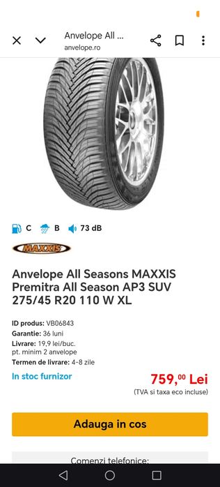 Anvelope all season 245 45 r20 MAXXIS
