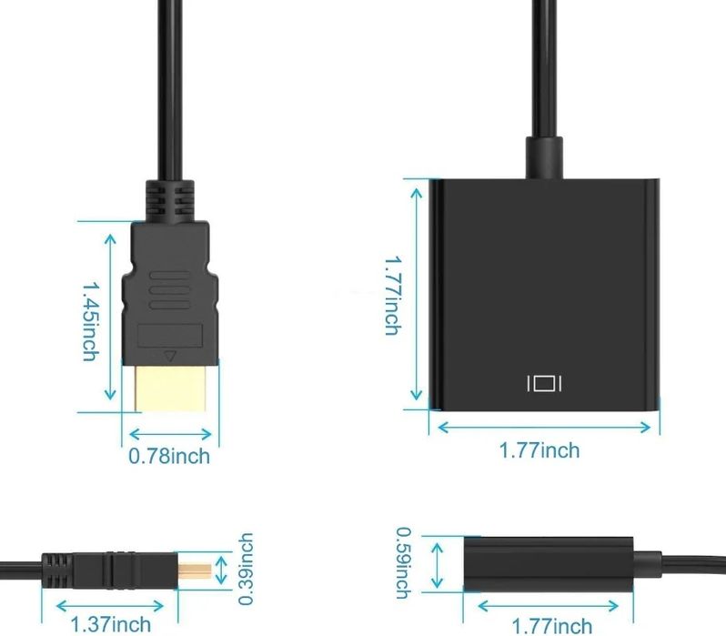 Переходник с Displayport на VGA, адаптер