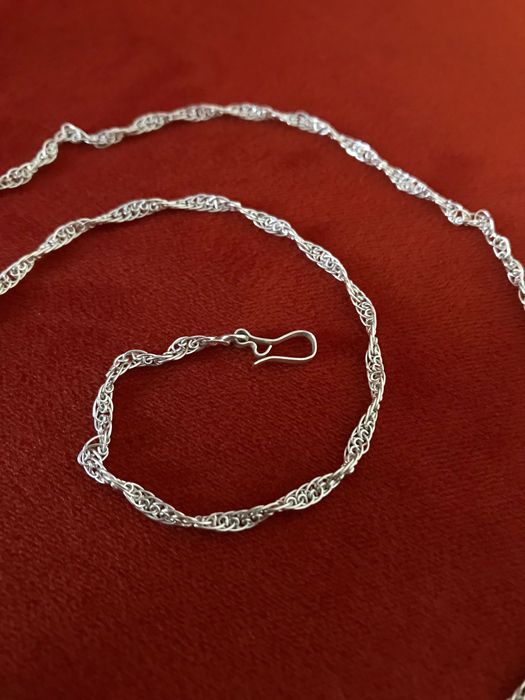 Lănțișor împletit de argint, 50 cm