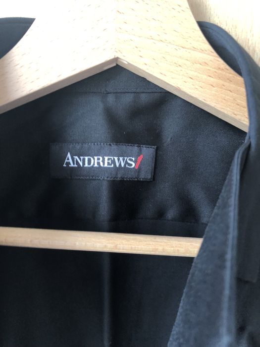 Черна смокинг риза Andrews – wing collar / яка за папийонка, размер L