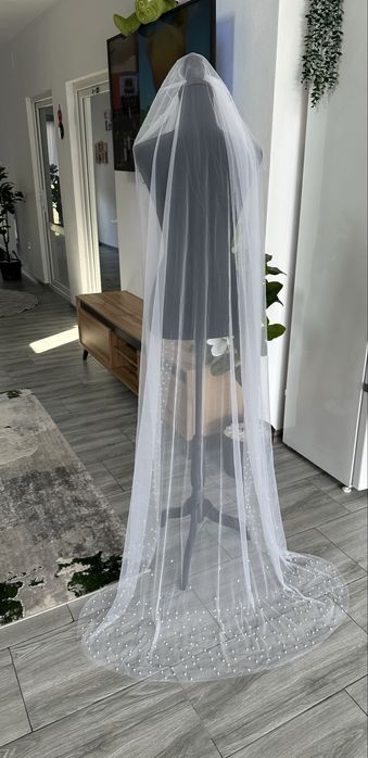 Voal 2m perle pe margine