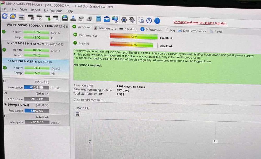 HDD 1TB 2x Samsung 2.5 inch (format laptop)