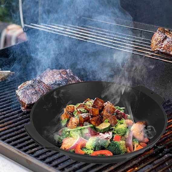 Tigaie Wok din fontă, diametru 38 cm