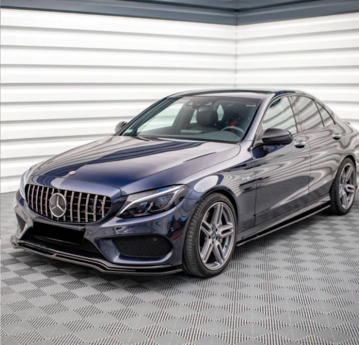 Преден Лип Спойлер Mercedes W205 AMG – Maxton Стил – Черен Гланц НАЛИЧНИ!!