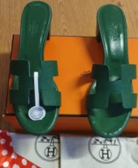 Дамски чехли н.37.5,естествена кожа