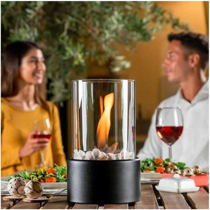 Декоративно огнище за маса с пламък