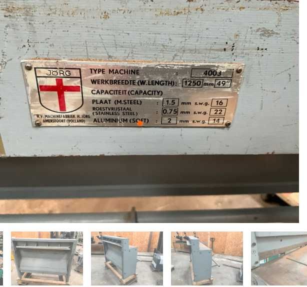 Ghilotine JORG 4005 pentru tabla 2,05 m Di acro 0,6 m si cu masa