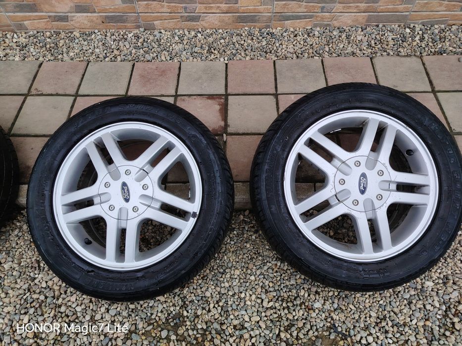 Jante aliaj R15 Ford 4x108 + anvelope vara 195/55r15