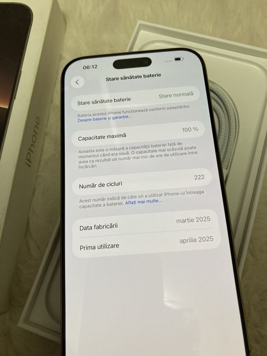 Iphone 16 Pro Max 256Gb ca Nou Baterie 100%