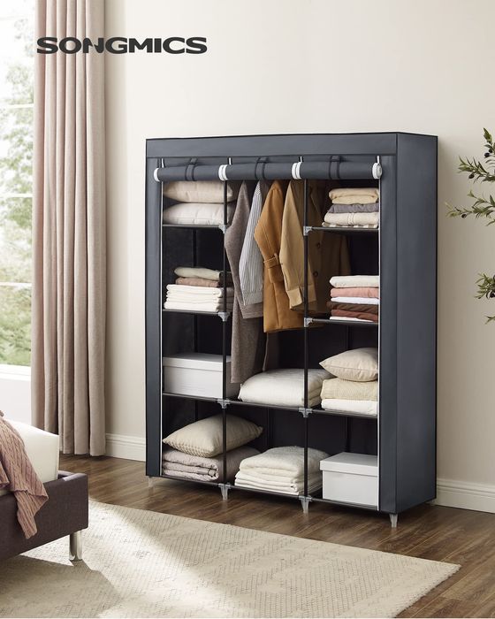 Тканевый шкаф для одежды. Раскладной шкаф. Качественный.