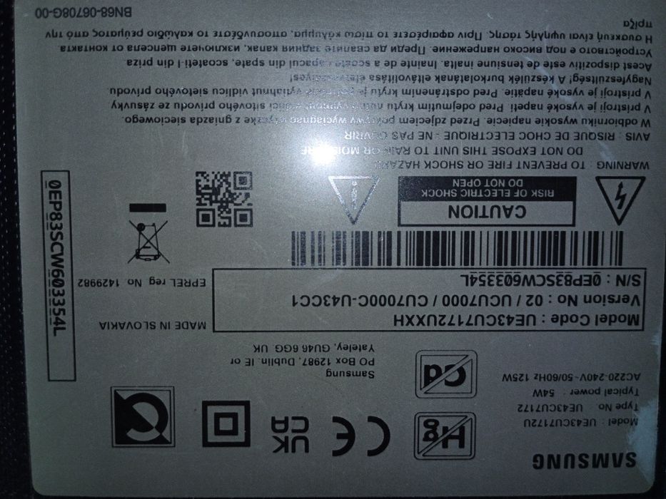 Tv Samsung displayul spart